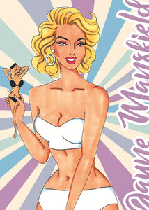 Postkarte Saranovela Jane Mansfield